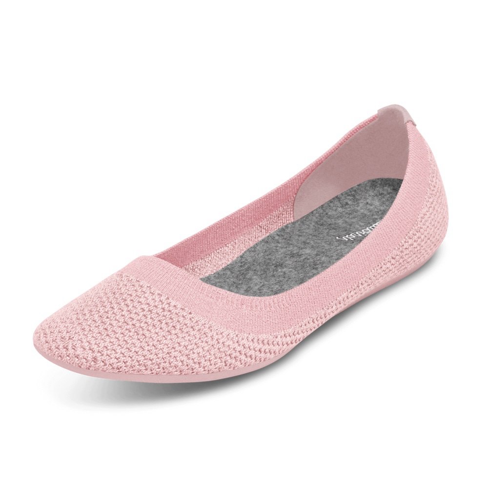 Allbirds Women's Flats Pink - Tree Breezers - 58269JVBN